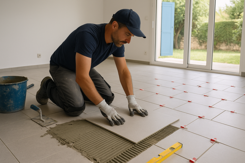 Pose de carrelage à Aubagne et Auriol : carrelage mural, sol, faïence et finitions garanties dans toutes les Bouches-du-Rhône